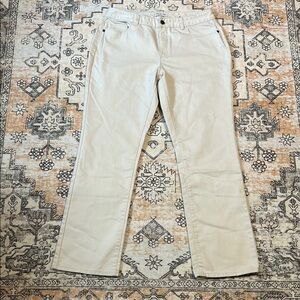 COLDWATER CREEK 12 Natural Fit mid rise cream colored jeans in EUC